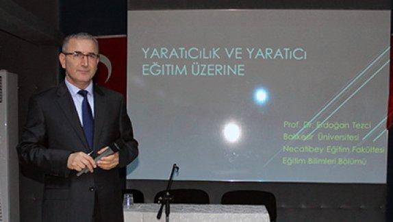 Prof. Dr. Erdoğan TEZCİ Öğrencilerimizle Söyleşi, Öğretmenlerimizle Seminer Düzenledi.
