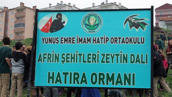 Afrin Şehitleri Zeytin Dalı Hatıra Ormanı